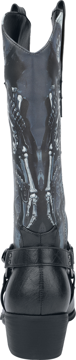 Bottes de motard  de KOI - Scorched One Western Boots - Vintage Black - EU42 à EU46 - pour Homme - noir - KOI - View 2