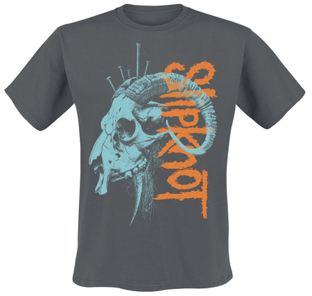 T-Shirt Manches courtes  de Slipknot - Nailed Goat - S à M - pour Homme - anthracite - Slipknot