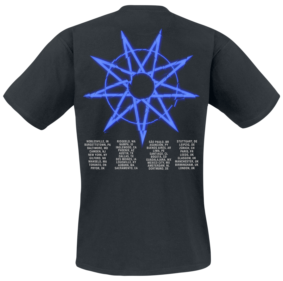 T-Shirt Manches courtes  de Slipknot - Tour 2024 Glitch - M à 3XL - pour Homme - noir - Slipknot - View 2