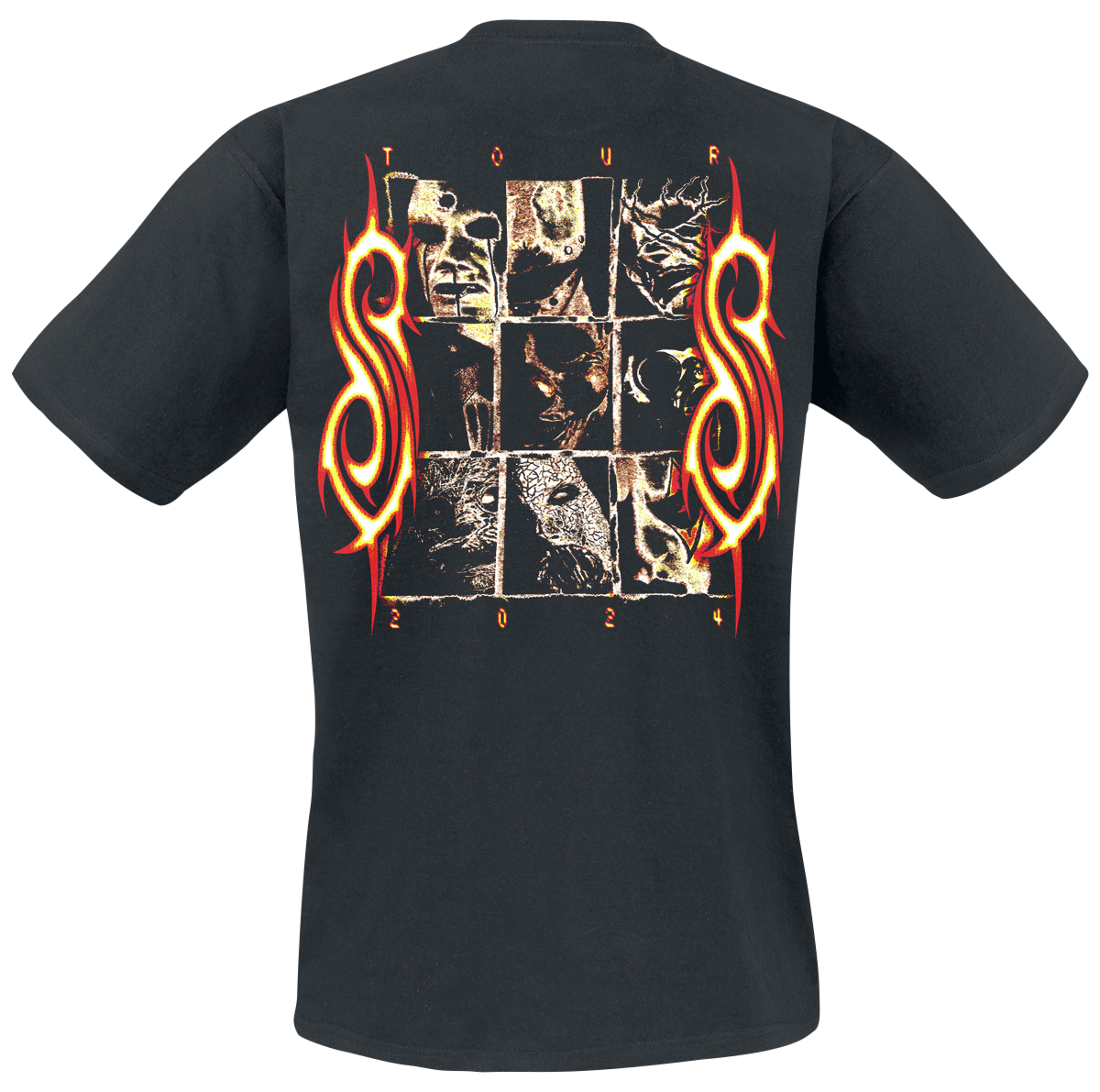 T-Shirt Manches courtes  de Slipknot - Tour 2024 Glowing Faces - S à L - pour Homme - noir - Slipknot - View 2