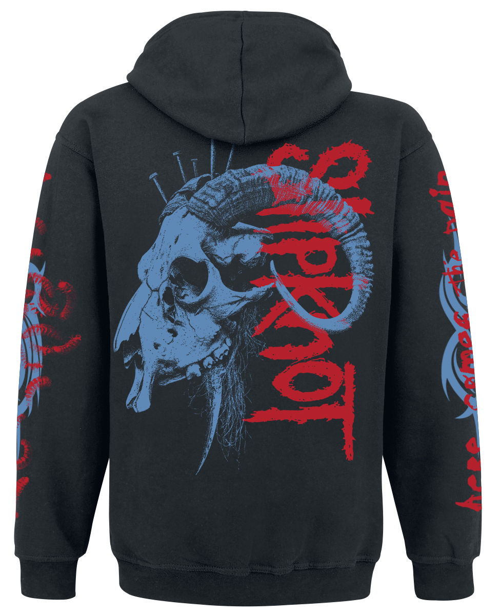 Sweat-shirt à capuche  de Slipknot - Nailed Goat - S à 3XL - pour Homme - noir - Slipknot - View 2