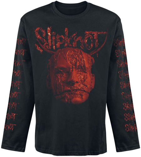 T-shirt manches longues  de Slipknot - Bloody Head - S à XXL - pour Homme - noir - Slipknot