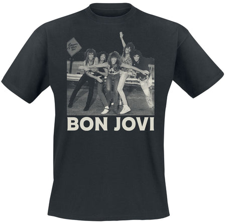 T-Shirt Manches courtes  de Bon Jovi - Photo - S à 3XL - pour Homme - noir - Bon Jovi