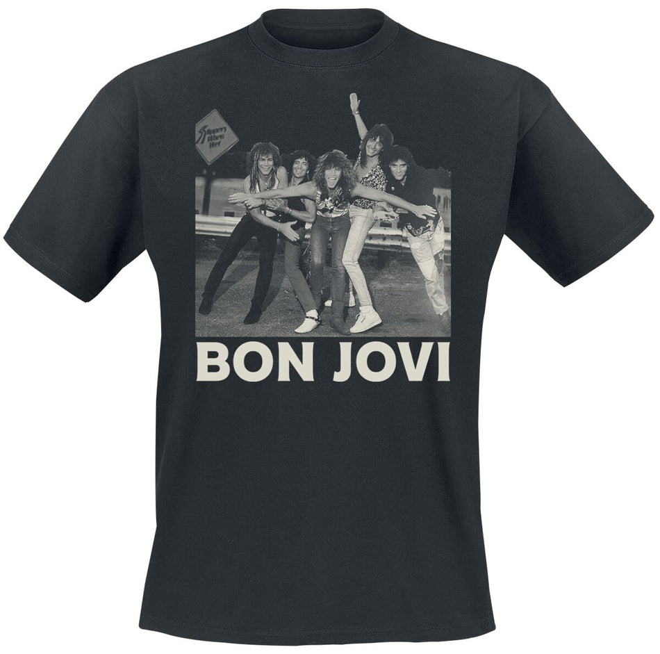 T-Shirt Manches courtes  de Bon Jovi - Photo - S à 3XL - pour Homme - noir - Bon Jovi