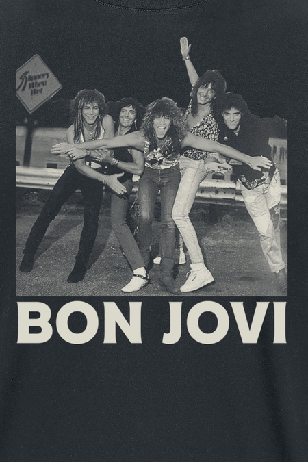 T-Shirt Manches courtes  de Bon Jovi - Photo - S à 3XL - pour Homme - noir - Bon Jovi - View 2