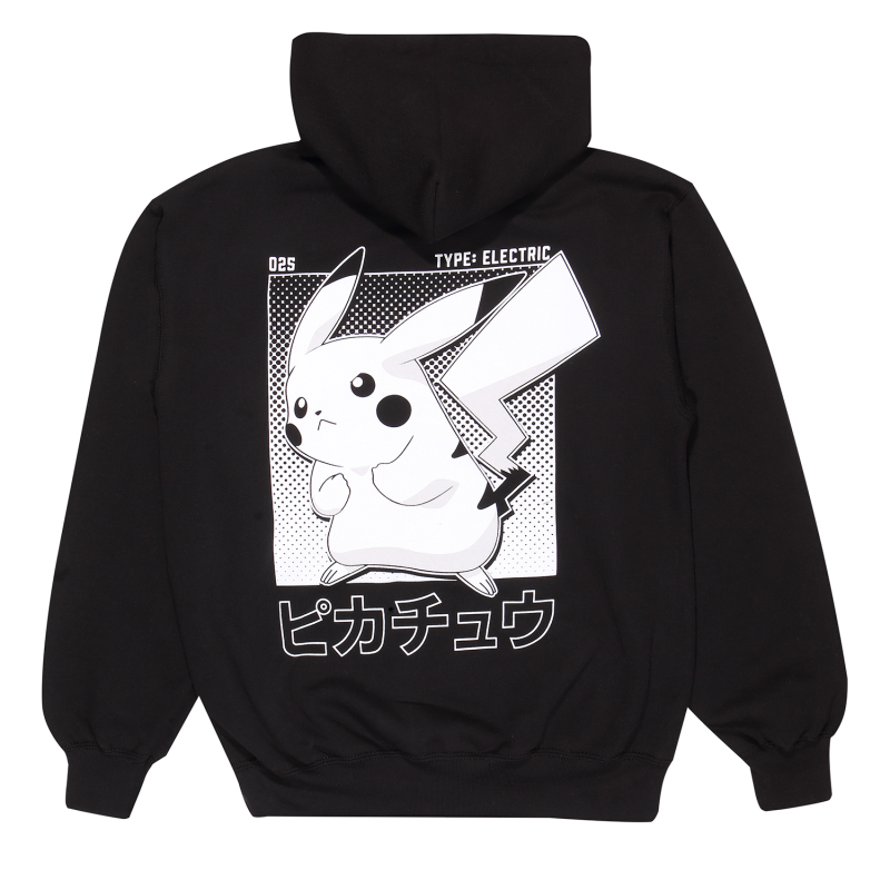 Sweat-shirt à capuche Gaming de Pokémon - Halftone Pikachu - S - pour Unisexe - noir - Pokémon - View 2