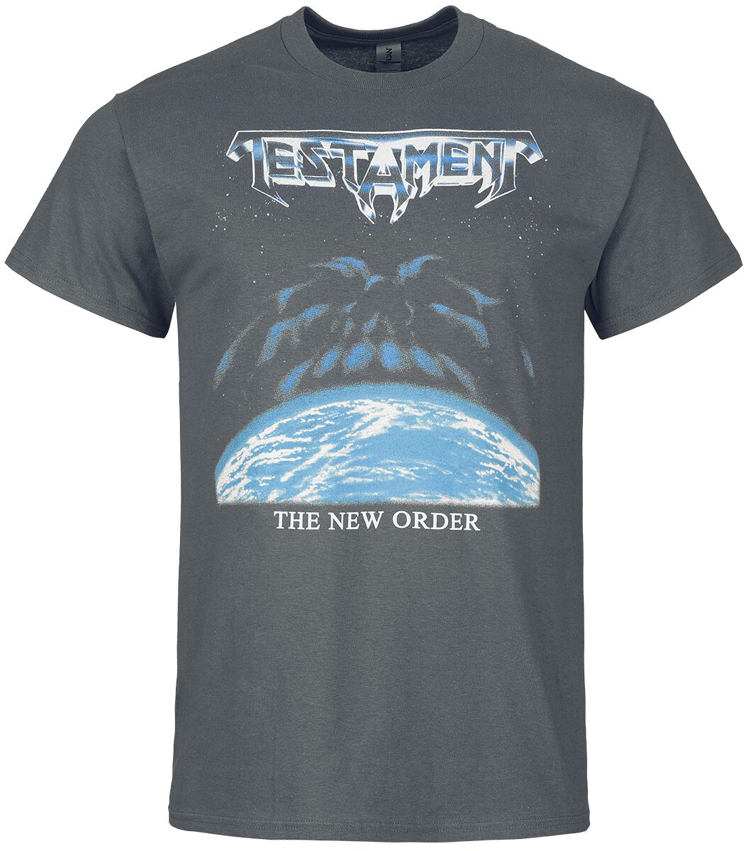 T-Shirt Manches courtes  de Testament - The New Order Album - S à XXL - pour Homme - anthracite - Testament