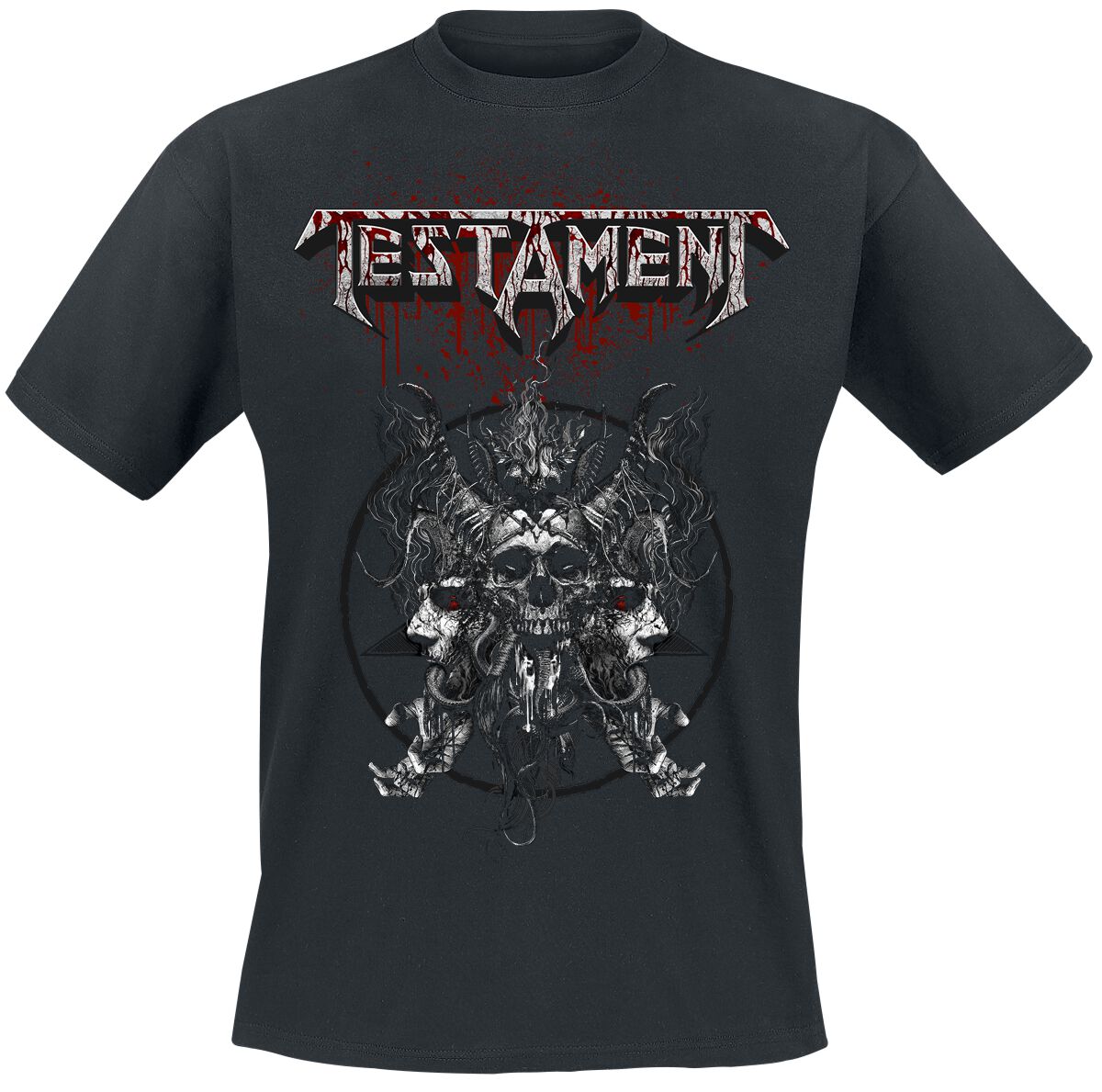 T-Shirt Manches courtes  de Testament - Skull Blood - S à XXL - pour Homme - noir - Testament