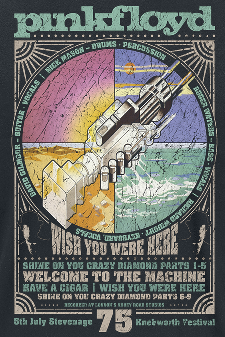 T-Shirt Manches courtes  de Pink Floyd - WYWH Tracklist - S à XL - pour Homme - noir - Pink Floyd - View 2