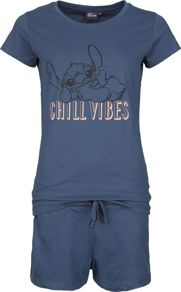 Pyjama Disney de Lilo & Stitch - Chill Vibes - S à 3XL - pour Femme - bleu - Lilo & Stitch