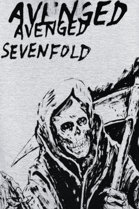 Sweat-shirt à capuche  de Avenged Sevenfold - Scheleton - S à XXL - pour Homme - gris chiné - Avenged Sevenfold - View 2