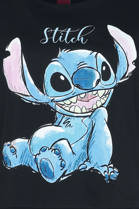 T-Shirt Manches courtes Disney de Lilo & Stitch - Stitch - M à 3XL - pour Femme - noir - Lilo & Stitch - View 2