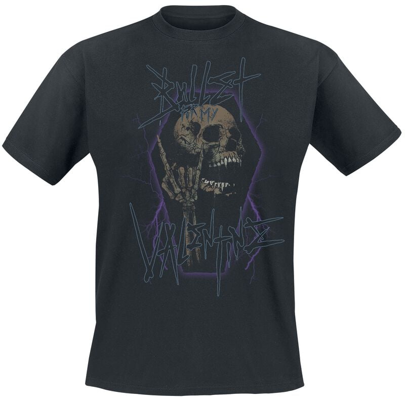 T-Shirt Manches courtes  de Bullet For My Valentine - Thrash Skull - S à 4XL - pour Homme - noir - Bullet For My Valentine