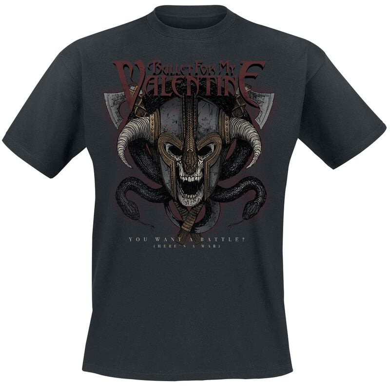 T-Shirt Manches courtes  de Bullet For My Valentine - Viking - S à 4XL - pour Homme - noir - Bullet For My Valentine