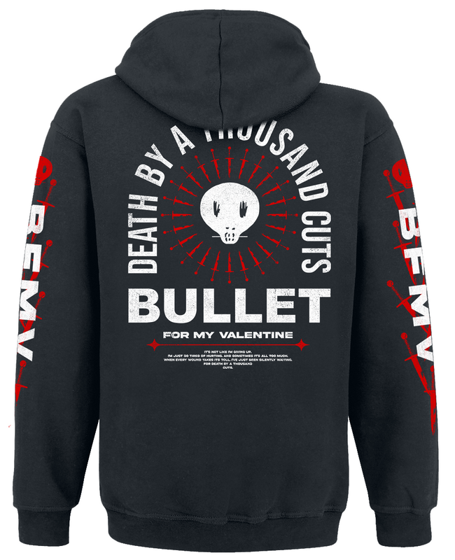 Sweat-shirt à capuche  de Bullet For My Valentine - Death By A Thousand Cuts - S à XXL - pour Homme - noir - Bullet For My Valentine - View 2