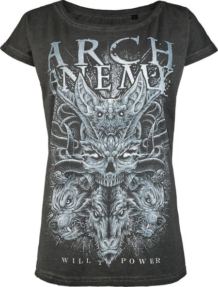 T-Shirt Manches courtes  de Arch Enemy - Will To Power - S à 4XL - pour Femme - anthracite - Arch Enemy