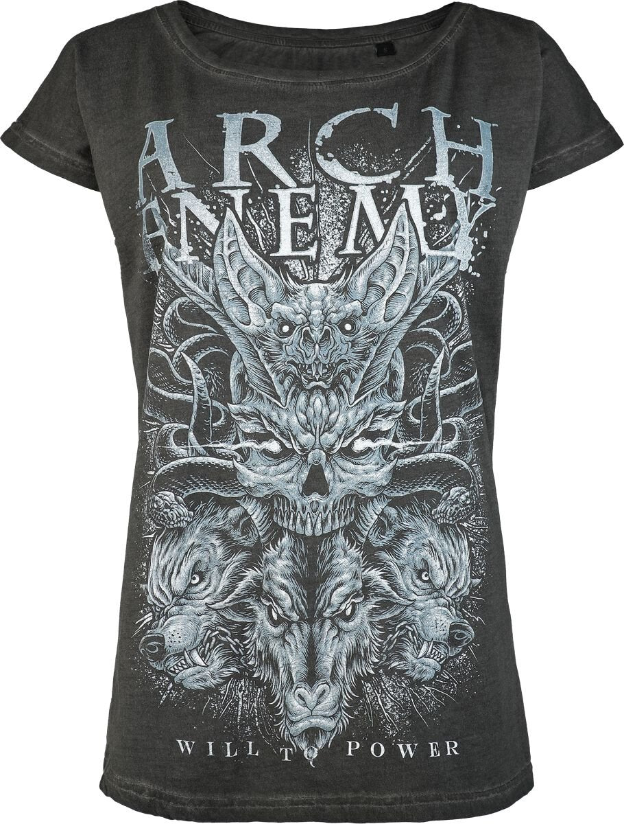 T-Shirt Manches courtes  de Arch Enemy - Will To Power - S à 4XL - pour Femme - anthracite - Arch Enemy