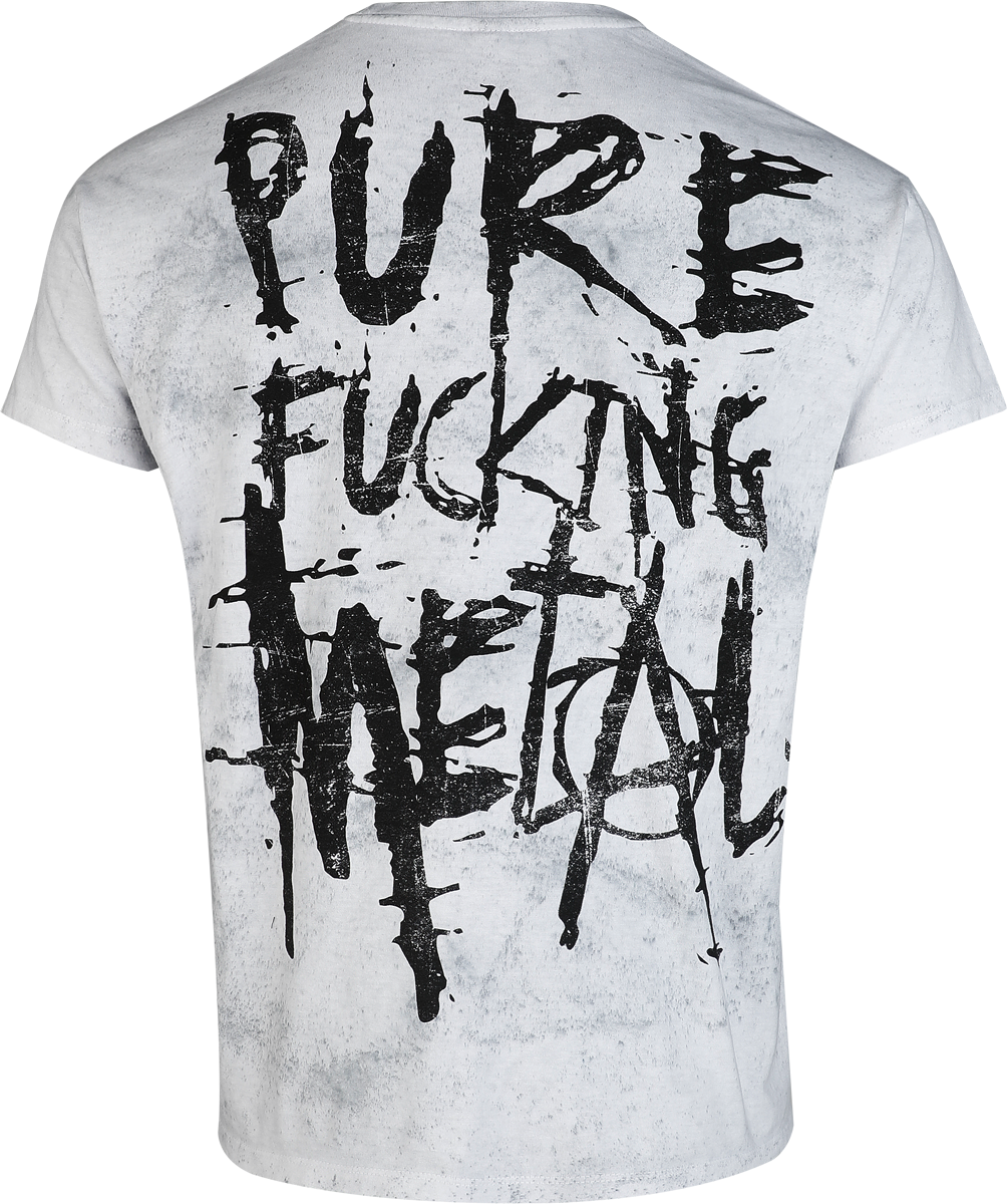 T-Shirt Manches courtes  de Arch Enemy - Pure Fucking Metal - S à 4XL - pour Homme - blanc/gris - Arch Enemy - View 2
