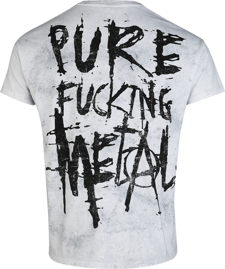 T-Shirt Manches courtes  de Arch Enemy - Pure Fucking Metal - S à 4XL - pour Homme - blanc/gris - Arch Enemy - View 2