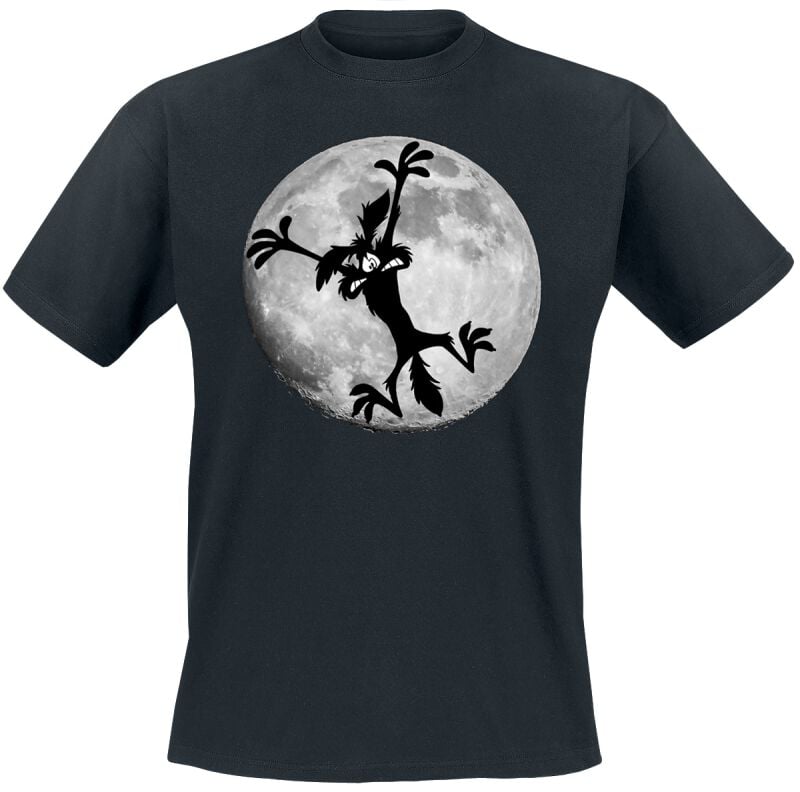 T-Shirt Manches courtes  de Looney Tunes - Coyote - Moon Jump - S à 3XL - pour Homme - noir - Looney Tunes