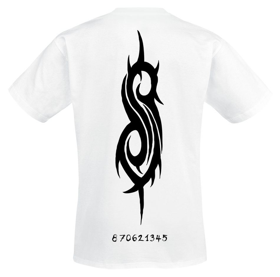 T-Shirt Manches courtes  de Slipknot - Numbers - S à 3XL - pour Homme - blanc - Slipknot - View 2