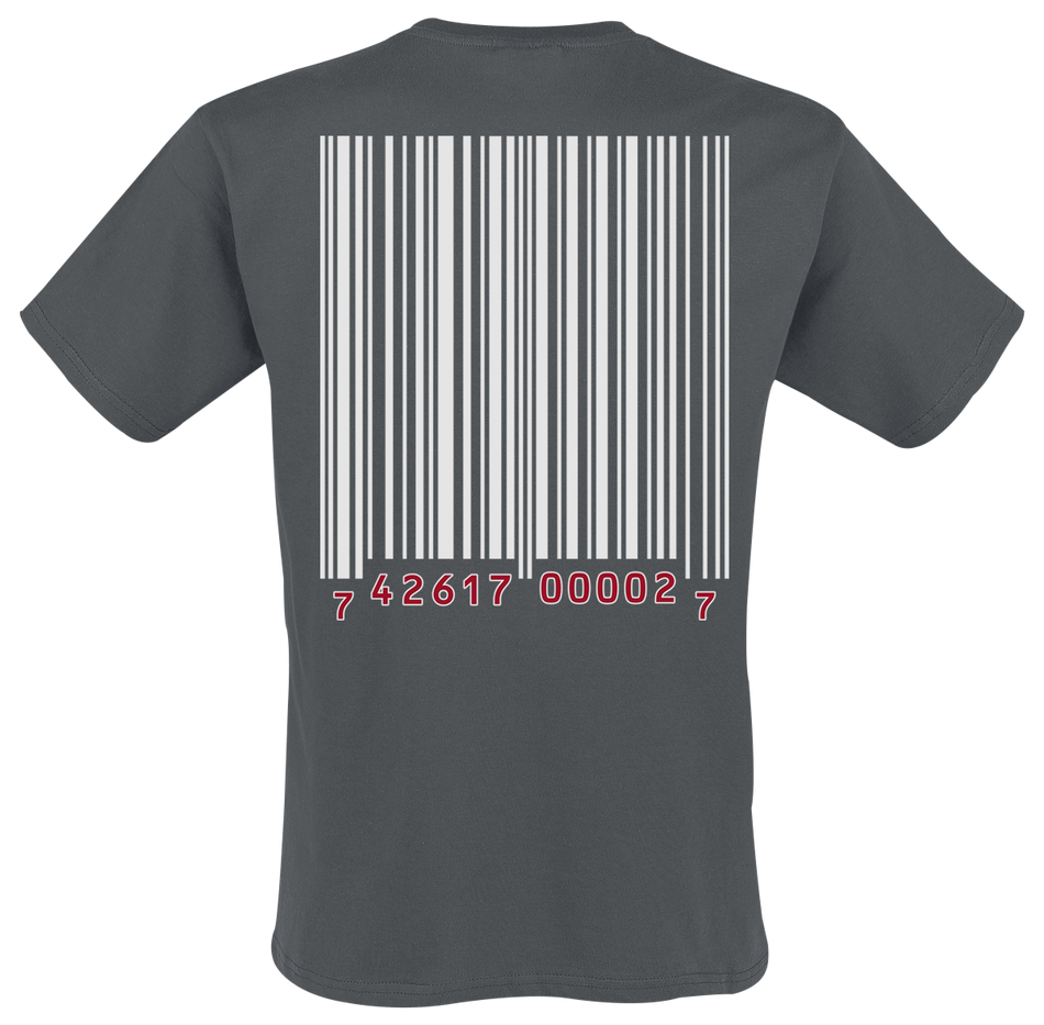 T-Shirt Manches courtes  de Slipknot - Barcode - M à XXL - pour Homme - anthracite - Slipknot - View 2