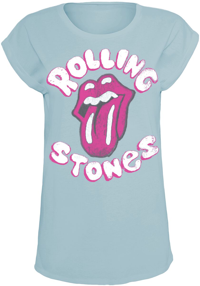 T-Shirt Manches courtes  de The Rolling Stones - Sketchy Lick - S à XXL - pour Femme - menthe - The Rolling Stones