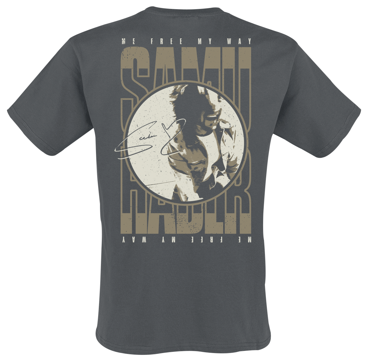 T-Shirt Manches courtes  de Haber, Samu - Signature - M à L - pour Homme - anthracite - Haber, Samu - View 2