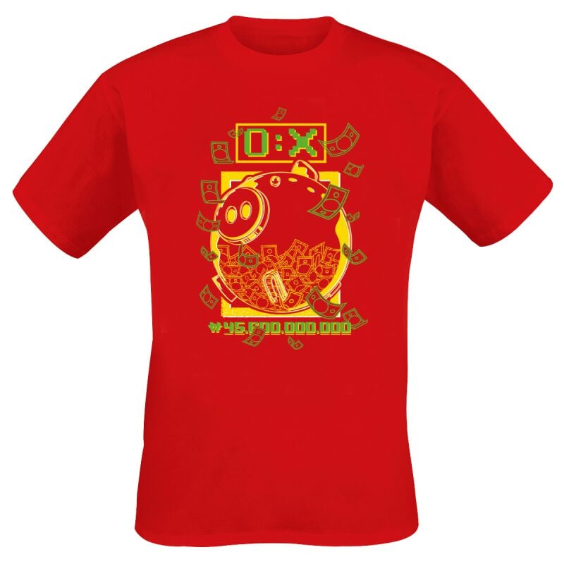 T-Shirt Manches courtes  de Squid Game - Prize Money - S à 3XL - pour Homme - rouge - Squid Game