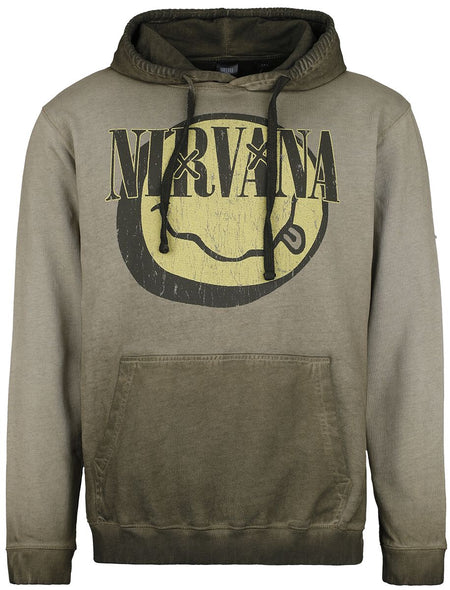 Sweat-shirt à capuche  de Nirvana - Yellow Smiley - M à XXL - pour Homme - vert - Nirvana