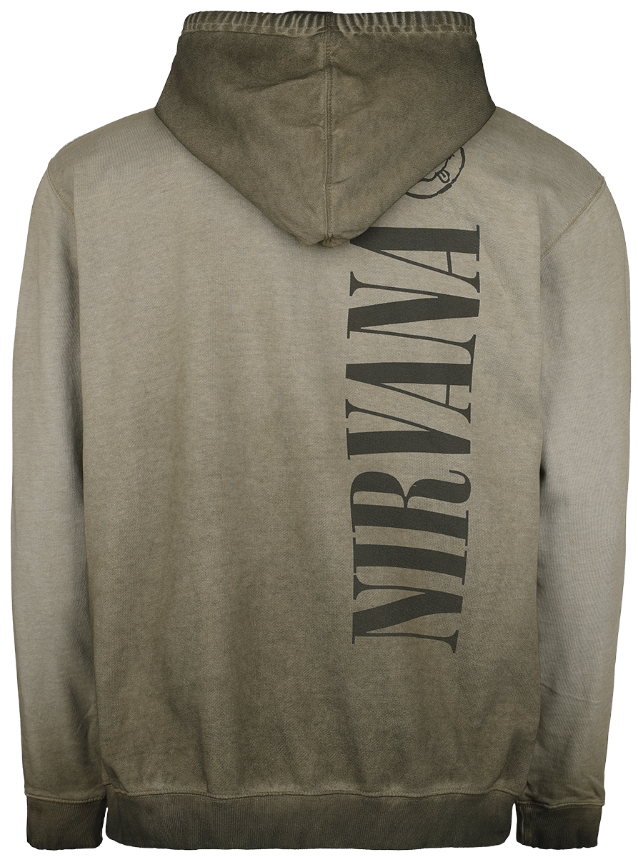 Sweat-shirt à capuche  de Nirvana - Yellow Smiley - M à XXL - pour Homme - vert - Nirvana - View 2