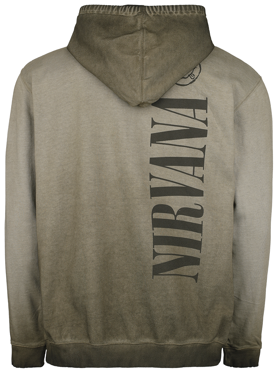 Sweat-shirt à capuche  de Nirvana - Yellow Smiley - M à XXL - pour Homme - vert - Nirvana - View 2