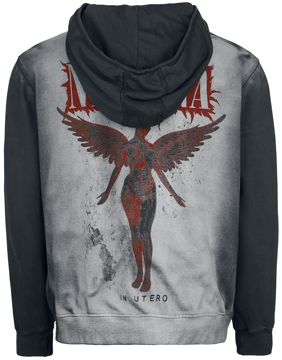 Sweat-shirt zippé à capuche  de Nirvana - In Utero - S à XXL - pour Homme - gris/anthracite - Nirvana - View 2