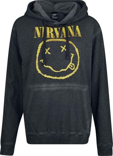 Sweat-shirt à capuche  de Nirvana - Smiley - S à XXL - pour Femme - noir - Nirvana