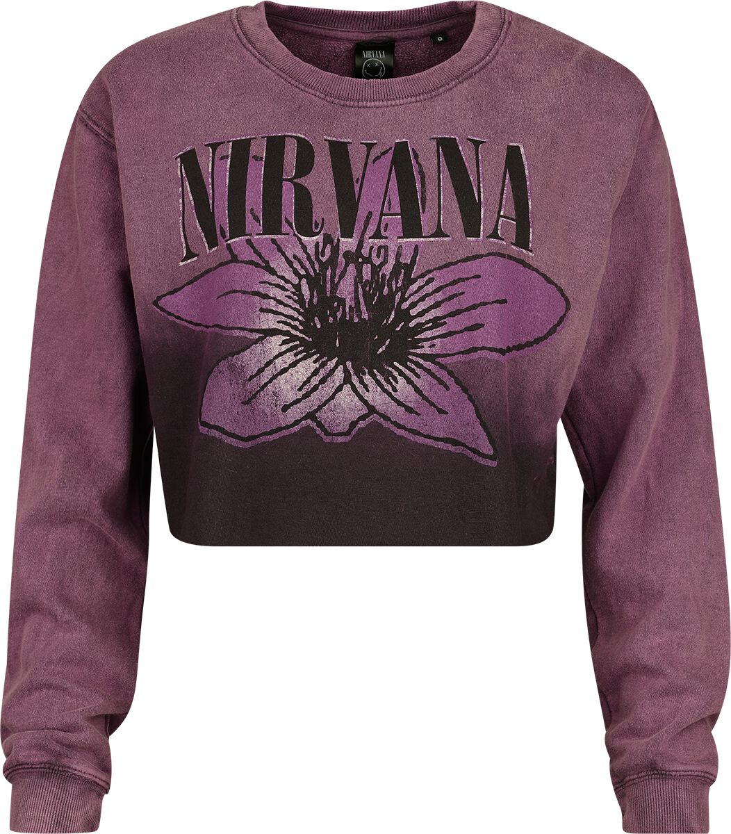 Sweat-shirt  de Nirvana - Flower - S à XXL - pour Femme - bordeaux - Nirvana