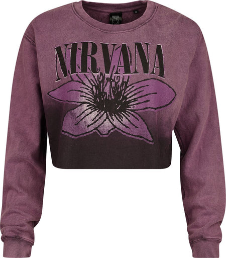 Sweat-shirt  de Nirvana - Flower - S à XXL - pour Femme - bordeaux - Nirvana