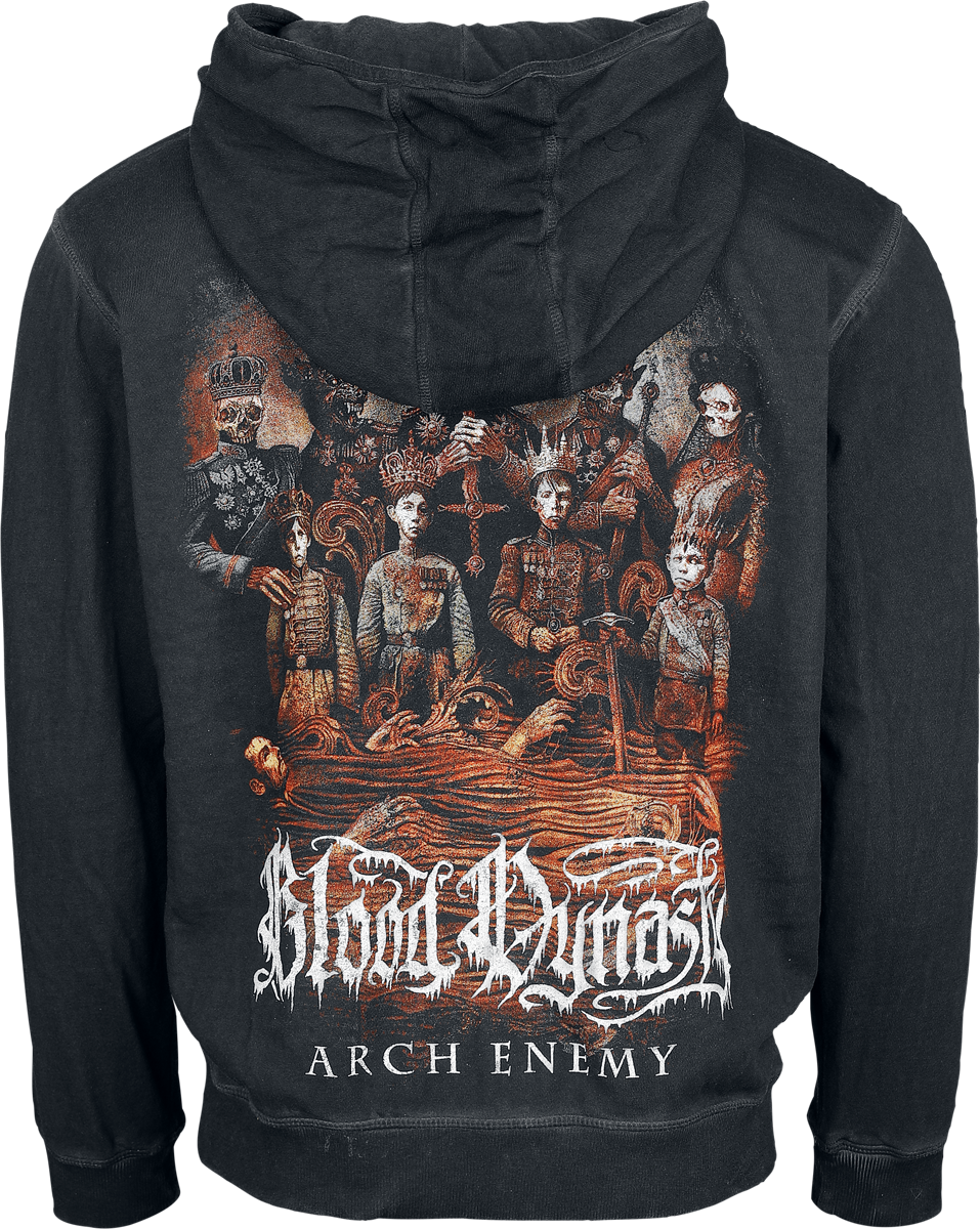 Sweat-shirt zippé à capuche  de Arch Enemy - Blood Dynasty - M à XL - pour Homme - anthracite - Arch Enemy - View 2