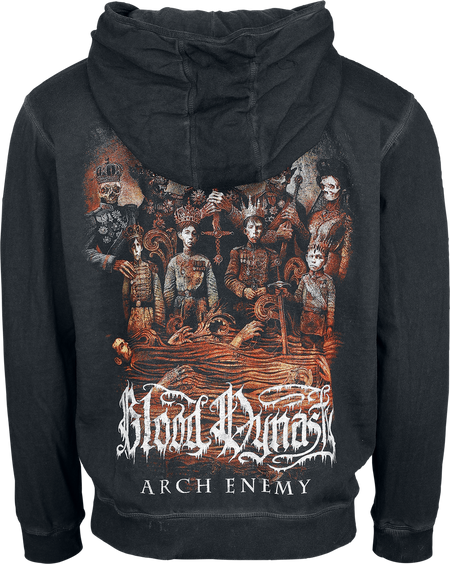 Sweat-shirt zippé à capuche  de Arch Enemy - Blood Dynasty - M à XL - pour Homme - anthracite - Arch Enemy - View 2