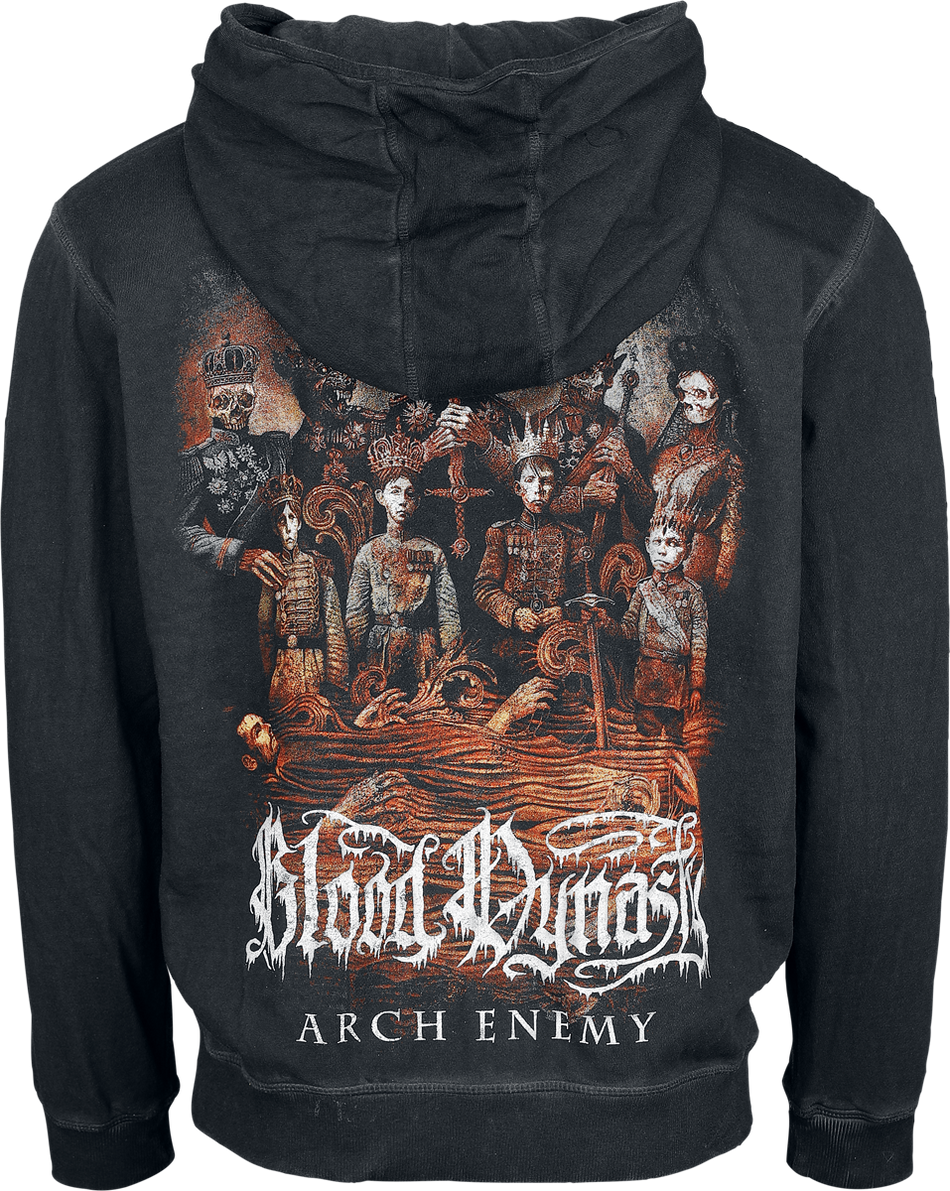 Sweat-shirt zippé à capuche  de Arch Enemy - Blood Dynasty - M à XL - pour Homme - anthracite - Arch Enemy - View 2