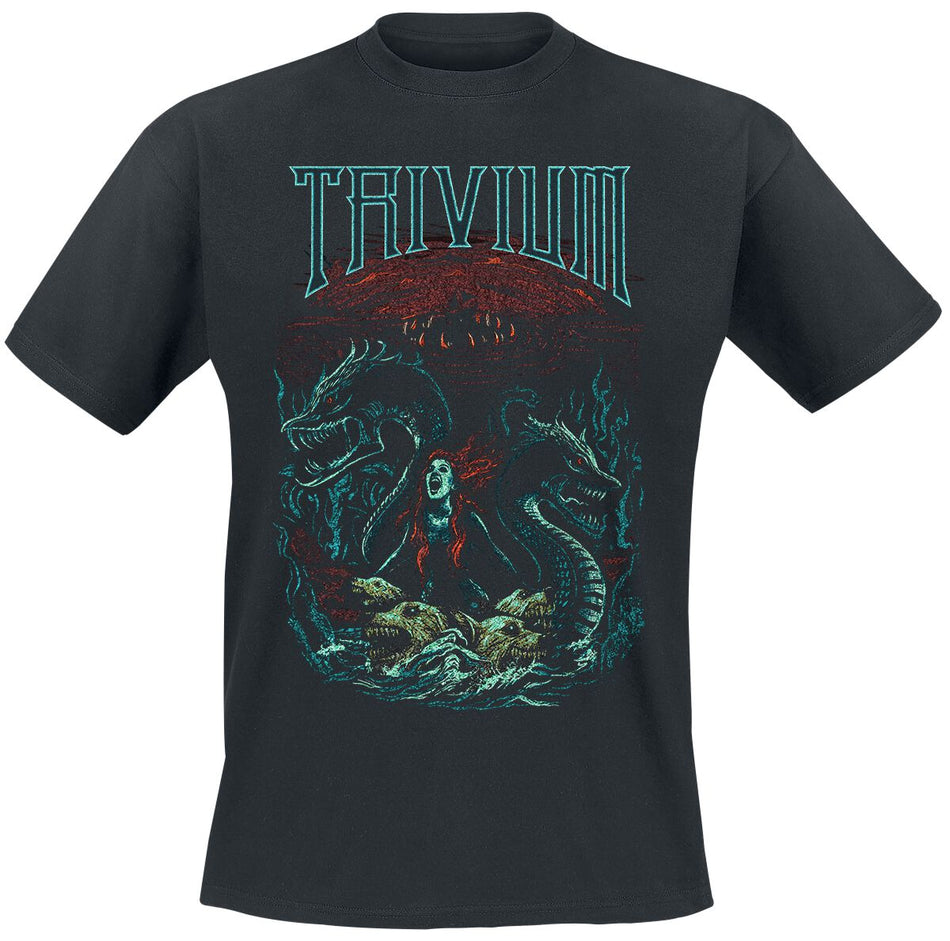 T-Shirt Manches courtes  de Trivium - Dragon Mermaid - S à XXL - pour Homme - noir - Trivium