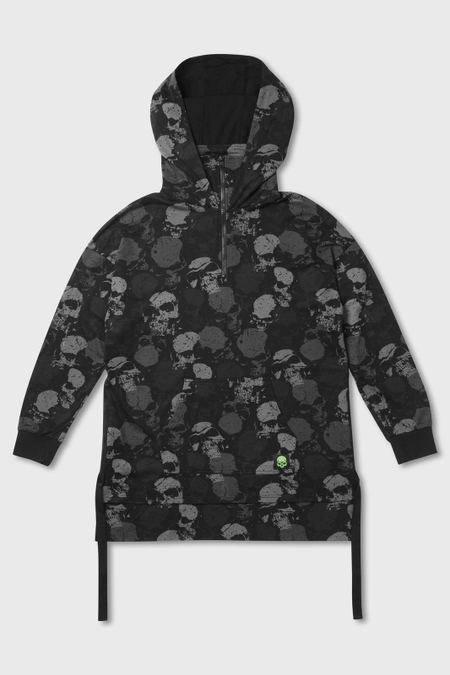 Sweat-shirt à capuche Gothic de Killstar - Tzompantli Oversized Hoodie - XS à L - pour Homme - noir - Killstar - View 2