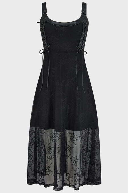 Robe courte Gothic de Killstar - Anne Arkist Dress - XS à M - pour Femme - noir - Killstar - View 2