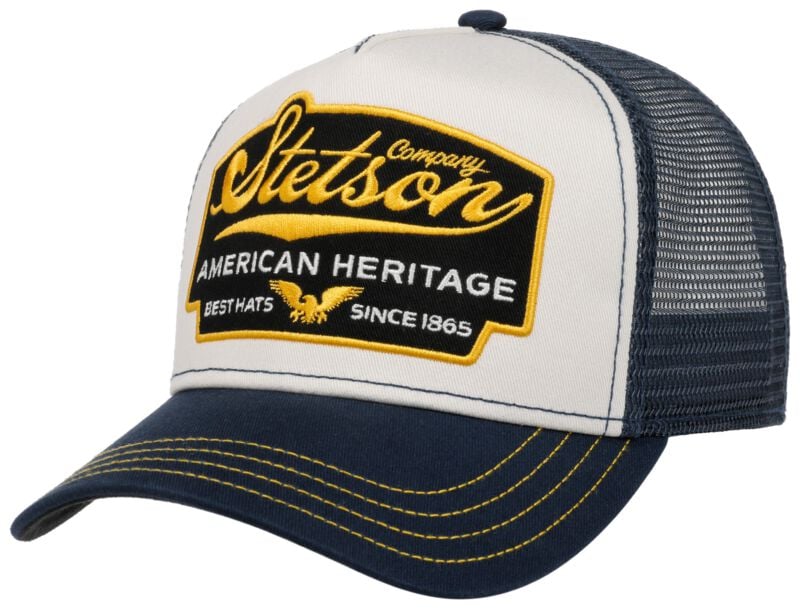 Casquette  de Stetson - Trucker Cap American Heritage - pour Unisexe - noir/blanc/bleu - Stetson