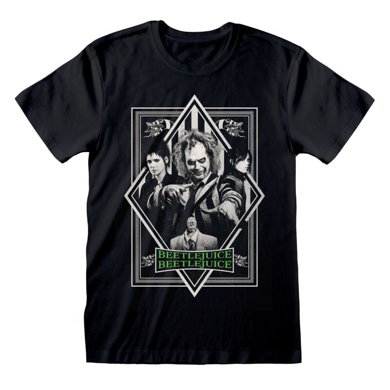 T-Shirt Manches courtes  de Beetlejuice - 2 - Beetlejuice Poster Plain - L à XL - pour Homme - noir - Beetlejuice