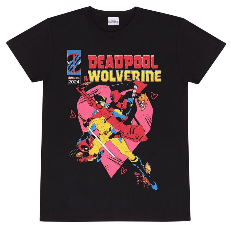 T-Shirt Manches courtes Disney de Deadpool - 3 - Deadpool & Wolverine - True Love - S à XXL - pour Homme - noir - Deadpool