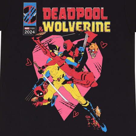 T-Shirt Manches courtes Disney de Deadpool - 3 - Deadpool & Wolverine - True Love - S à XXL - pour Homme - noir - Deadpool - View 2
