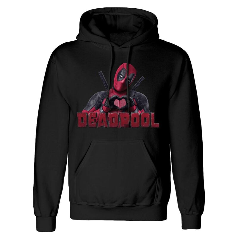 Sweat-shirt à capuche Disney de Deadpool - Heart U - S à XXL - pour Homme - noir - Deadpool