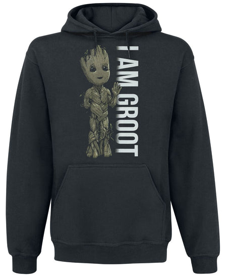 Sweat-shirt à capuche Disney de Les Gardiens De La Galaxie - I Am Groot - Profile - S à XXL - pour Homme - noir - Les Gardiens De La Galaxie