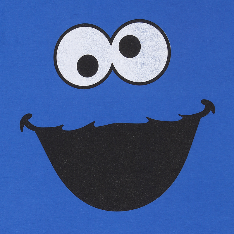 T-Shirt Manches courtes  de Sesame Street - Cookie Monster Face - S à XL - pour Homme - bleu roi - Sesame Street - View 2