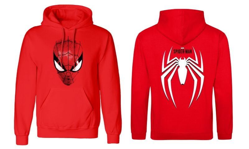 Sweat-shirt à capuche Gaming de Spider-Man - Spider Crest - M à XL - pour Homme - rouge - Spider-Man